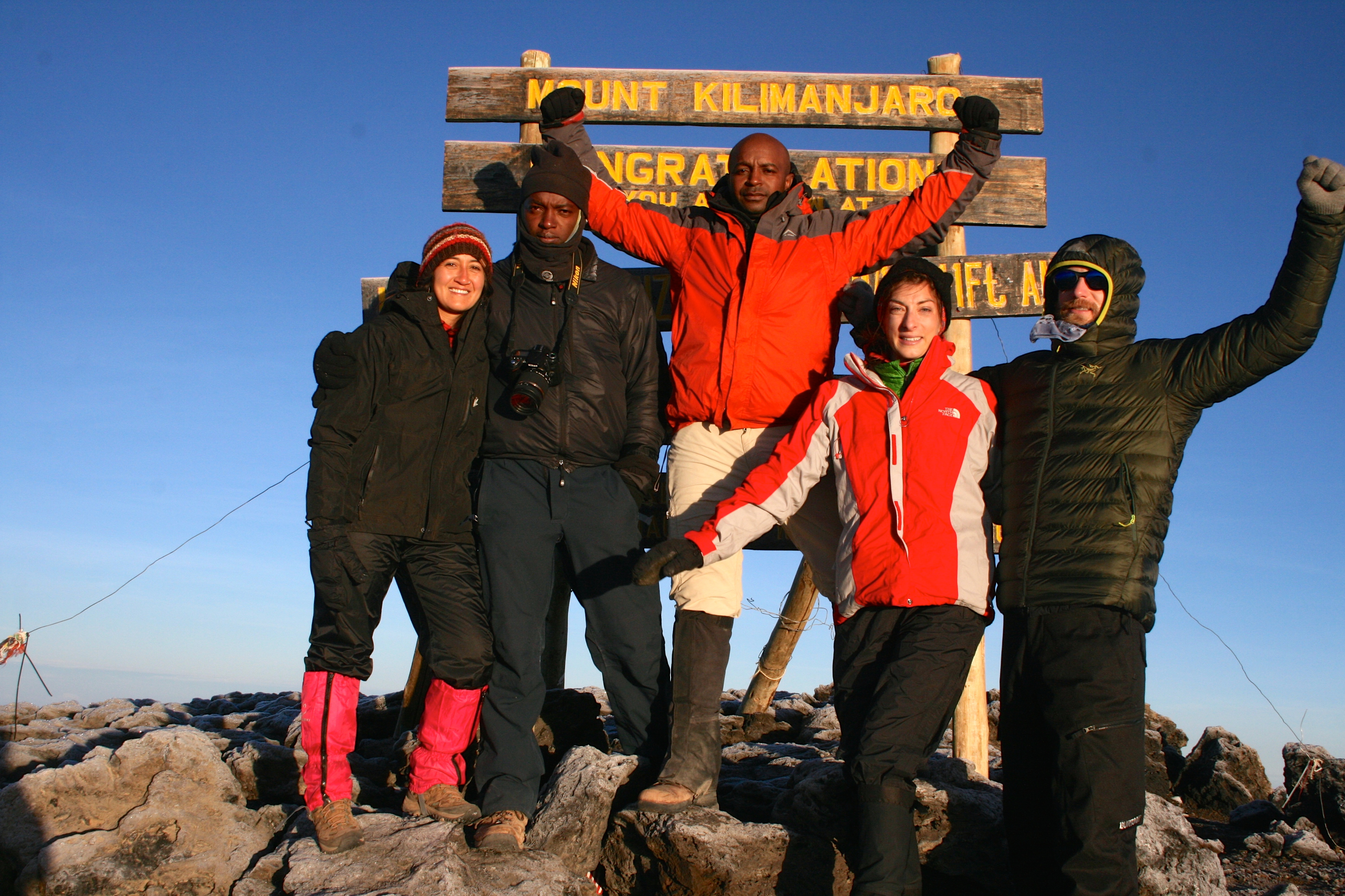 Uhuru summit after four and a half days hiking.